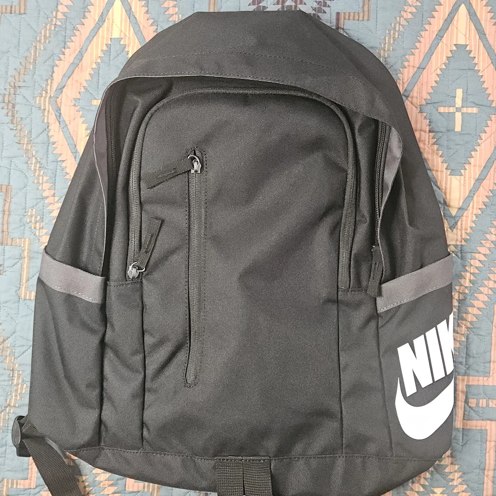 Nike Black Backpack‎ with White Logo. NWOT